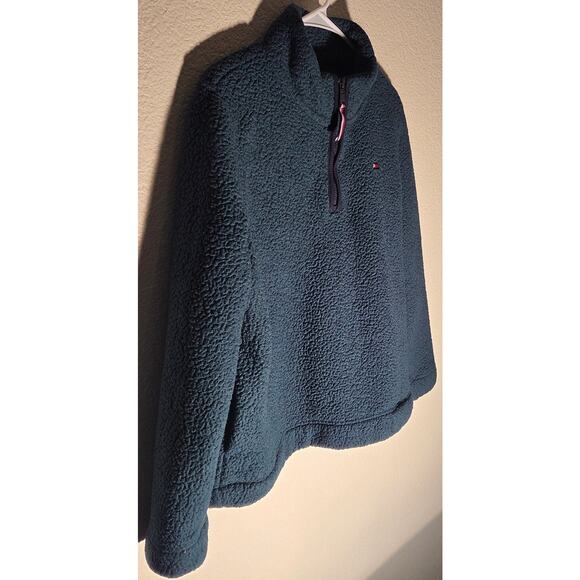 Tommy Hilfiger Green Fleece Quarter Zip - Women's Large - Picture 4 of 7